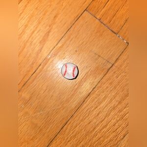 Jibbitz Baseball Charm with Red Stitching